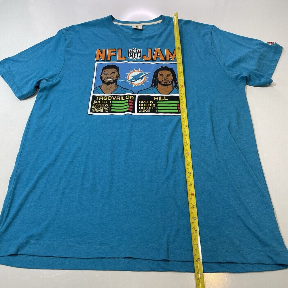 NFL Jam Men’s Miami Dolphins Tua Tagovailoa Tyreek Hill Homage Shirt Aqua Soft L - Picture 5 of 7
